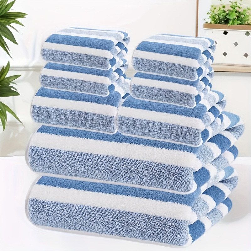Hooded Bath Towel - 8pcs Set, No Hair Loss, Super