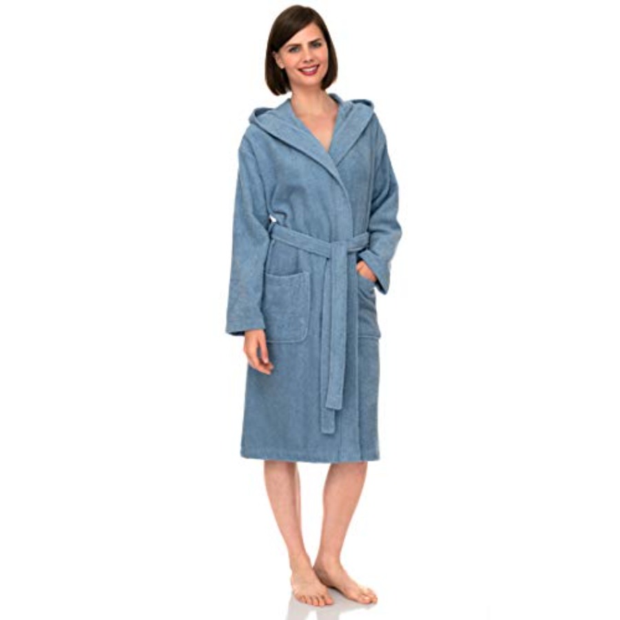 Hooded Bath Towel - Womens Hooded Robe Cotton Soft Towel