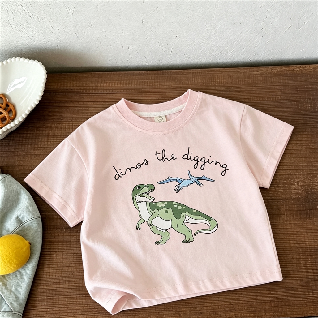 Cartoon Dinosaur Print TShirt  - đánh giá và giá Baby Clothing Designer