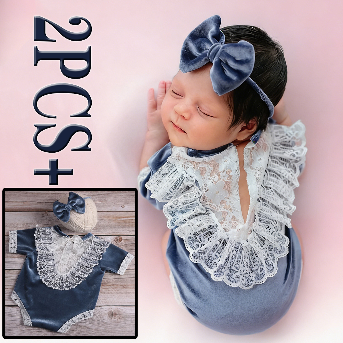 2pcs Newborn Photo Costume Vel - đánh giá và giá Baby Clothing Onesies