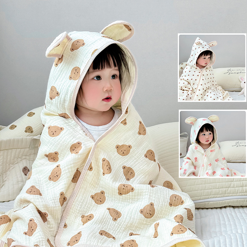 Baby Bath Towel 4 Layers Gauze - đánh giá và giá Hooded Bath Towel