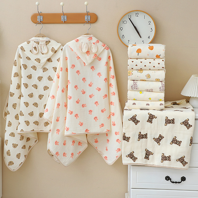 Baby Bath Towel 4 Layers Gauze - đánh giá và giá Hooded Bath Towel
