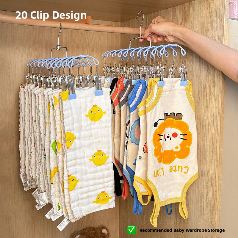 Baby Clothes Hanger Multi-clip - đánh giá và giá Baby Clothing Drying Rack