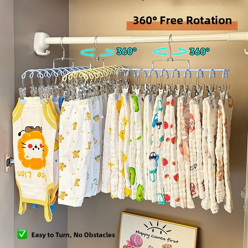 Baby Clothes Hanger Multi-clip - đánh giá và giá Baby Clothing Drying Rack