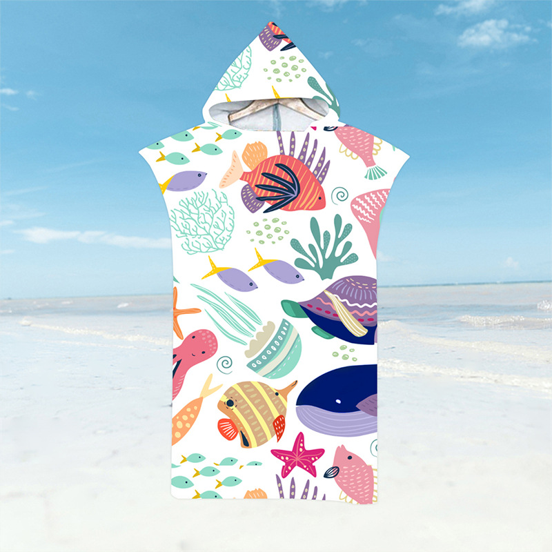 Shark Bathrobe Beach Towel In  - đánh giá và giá Hooded Bath Towel