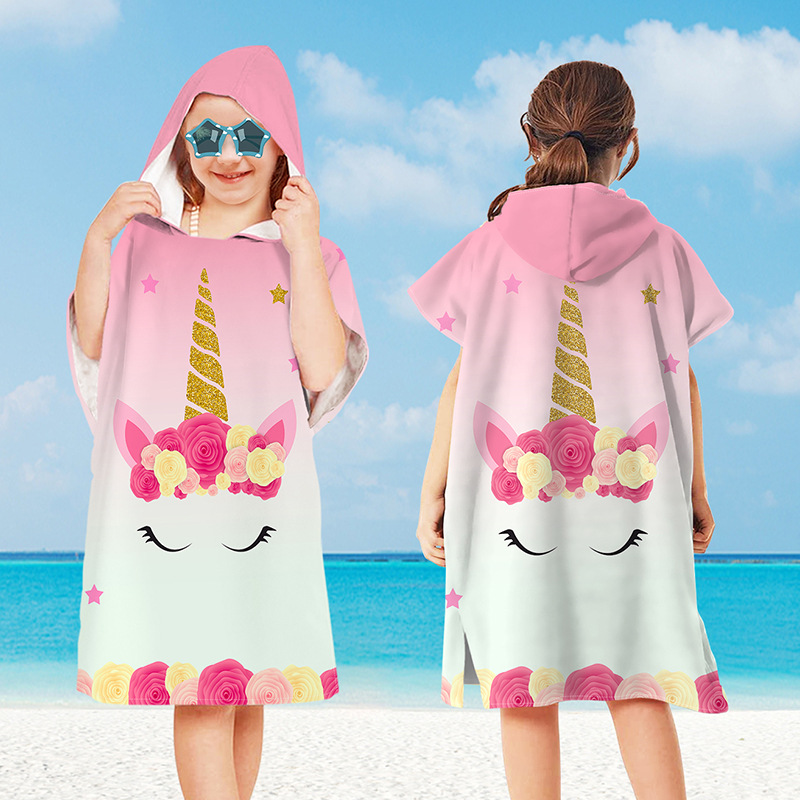 Baby Cartoon Printing Bathrobe - đánh giá và giá Hooded Bath Towel