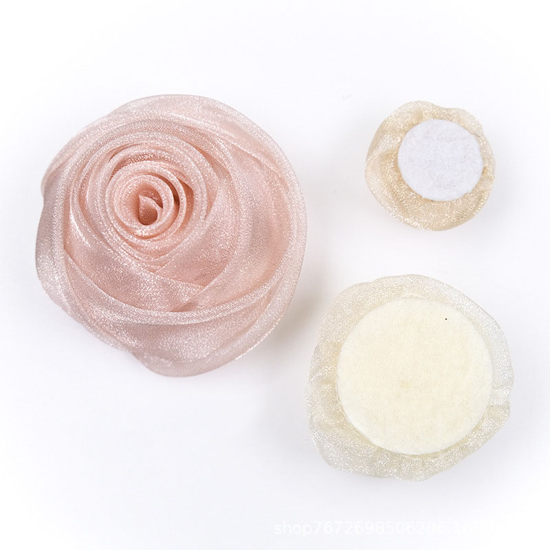 3-4.5cm Organza Snow Rose Head - đánh giá và giá Baby Clothing Designer