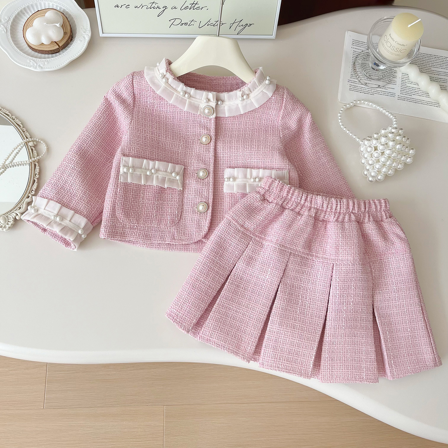 Tweed Pink Girl Boutique Outfi - đánh giá và giá Baby Clothing Designer