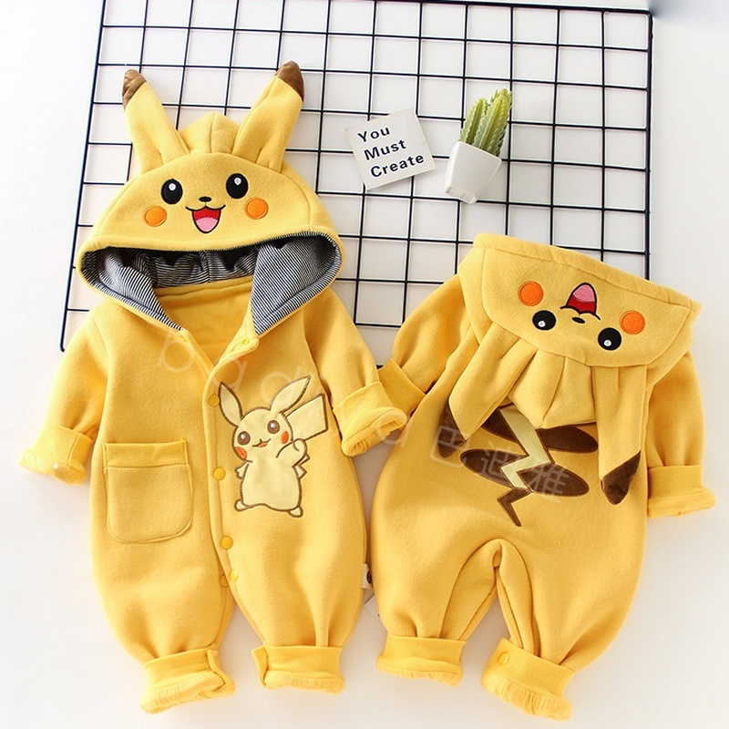 New Cute Cartoon Pokemon Pikac - đánh giá và giá Baby Clothing Onesies