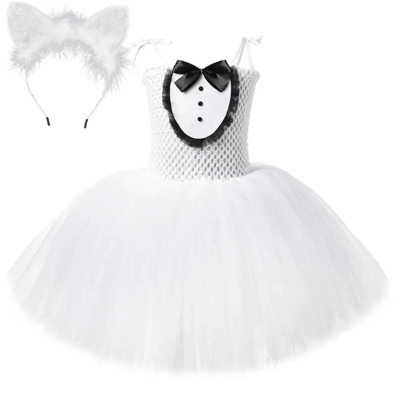 White Black Cat Tutu Dress for - đánh giá và giá Baby Clothing Dresser