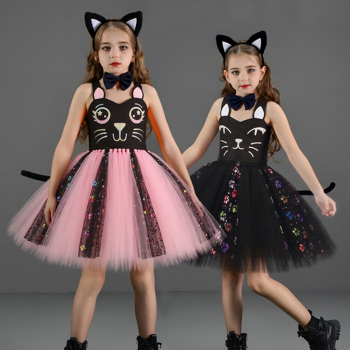 Pink Black Cat Tutu Dress for  - đánh giá và giá Baby Clothing Dresser
