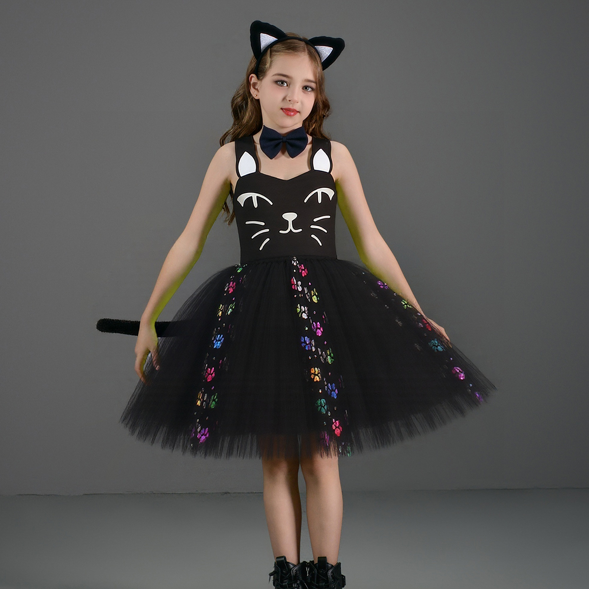 Pink Black Cat Tutu Dress for  - đánh giá và giá Baby Clothing Dresser