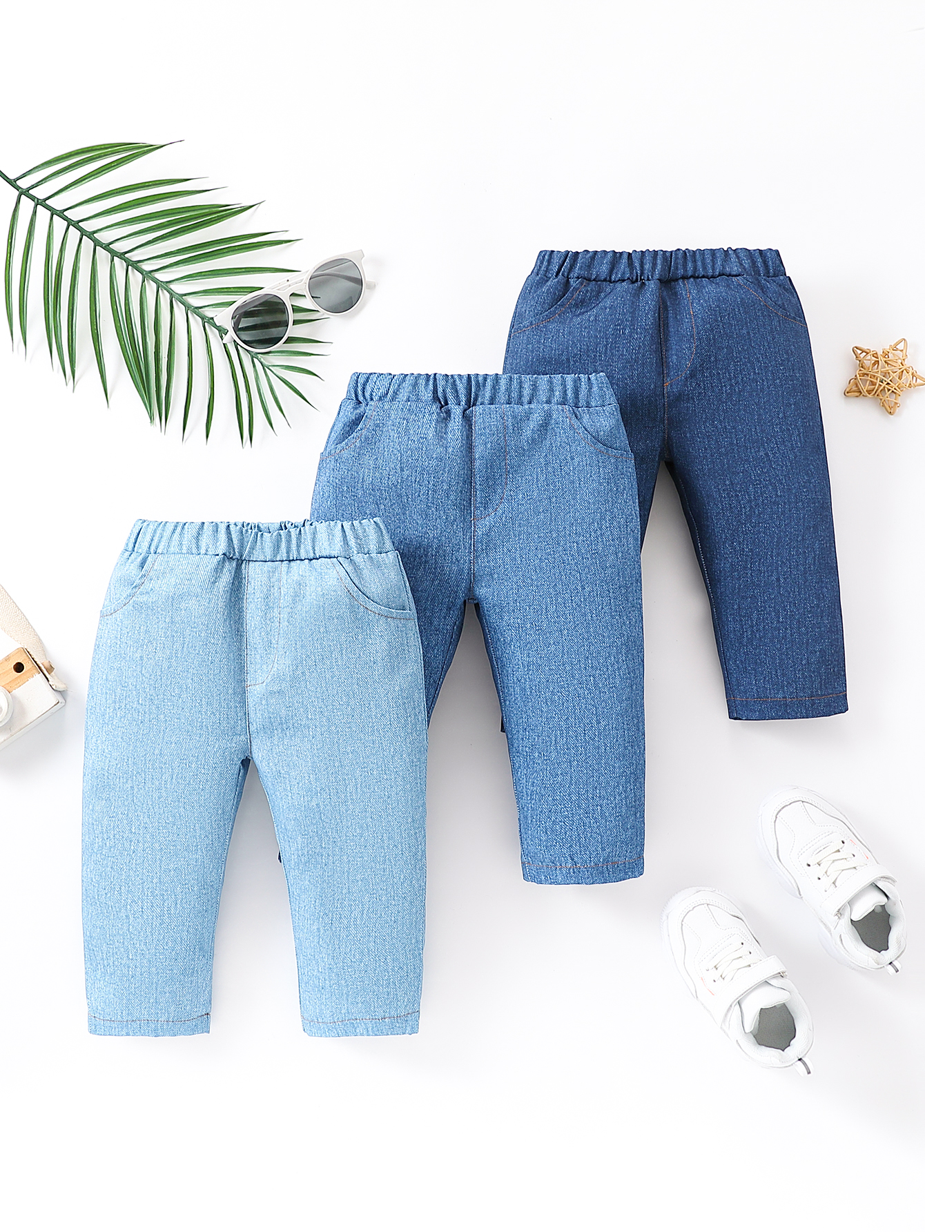 Kids' Denim Pants Set Casual E - đánh giá và giá Baby Clothing Designer