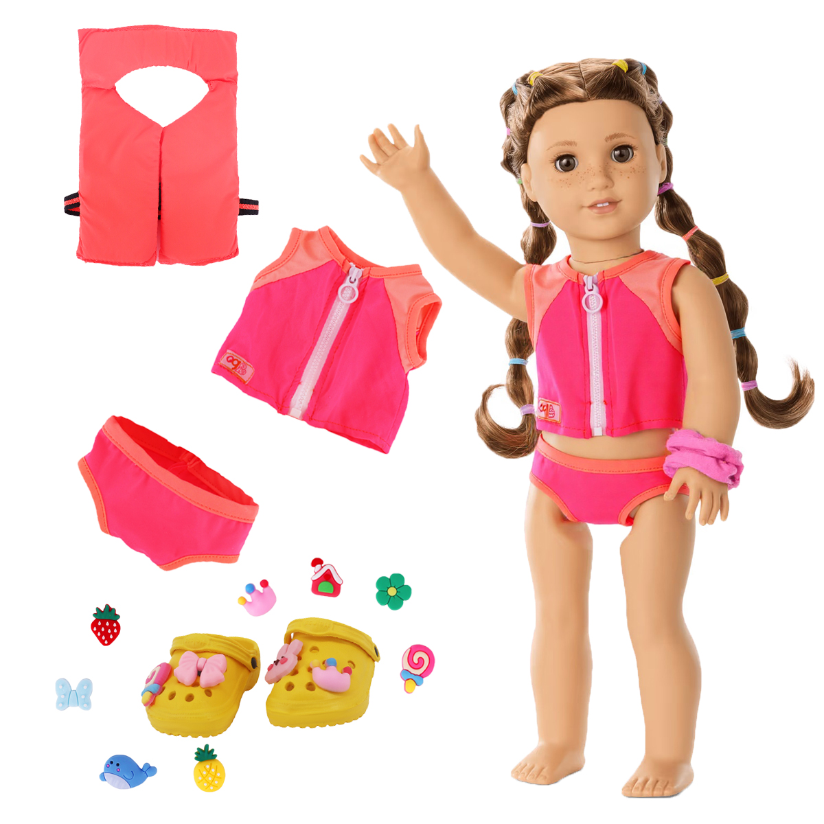 Head Flower Swimsuit Fish Scal - đánh giá và giá Baby Clothing Unisex