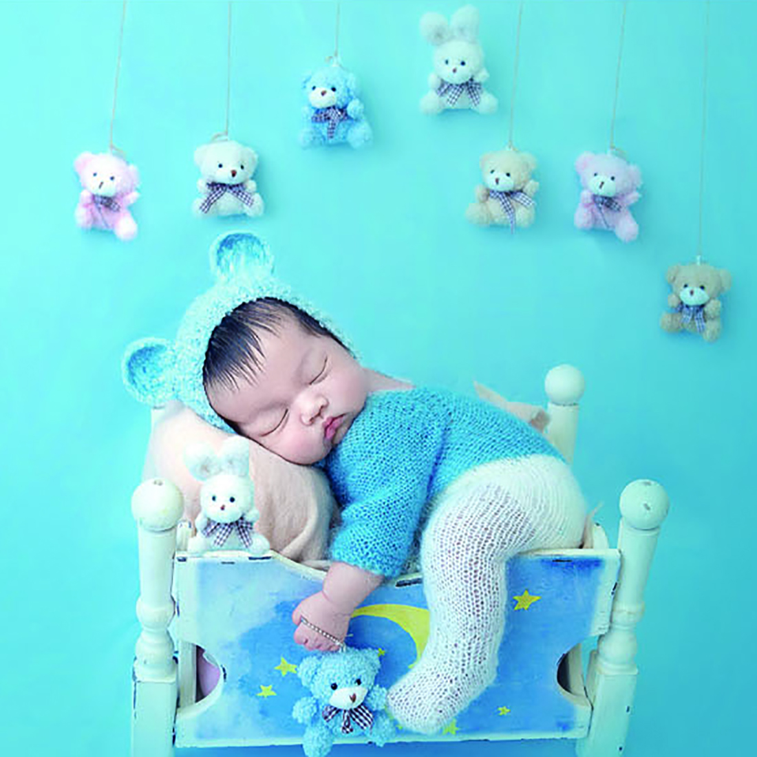 Vintage Knit Fluffy Teddy Bear - đánh giá và giá Baby Clothing Onesies