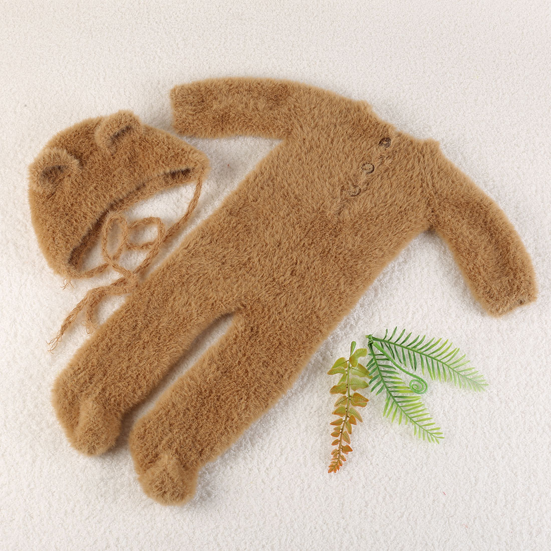 Vintage Knit Fluffy Teddy Bear - đánh giá và giá Baby Clothing Onesies